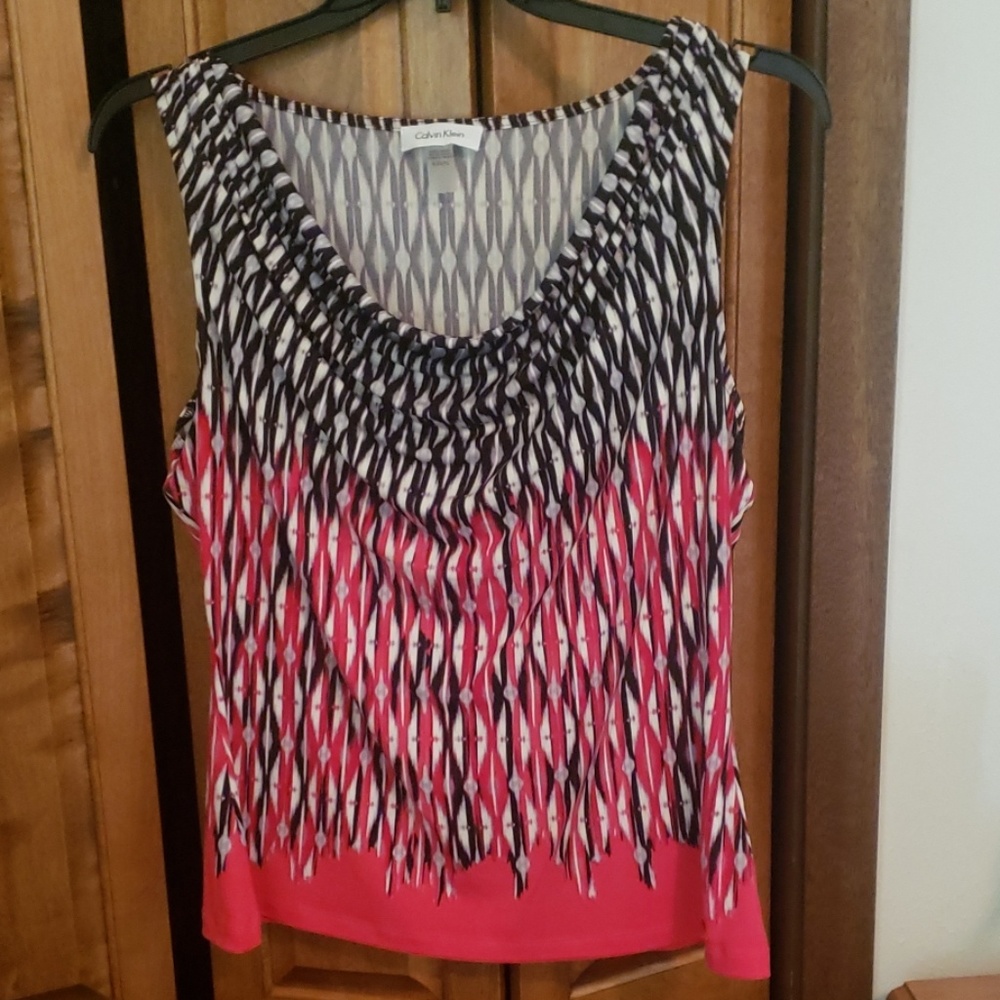 Calvin Klein polyester spandex shell